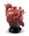 Lladro Porcellana DRAGON PHOENIX VASE 01009289