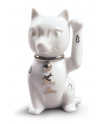 Maneki neko (white-silver) Lladró Porcelaine 01009283 