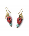 Frida kahlo skull earrings Lladró Porcelain 01010154