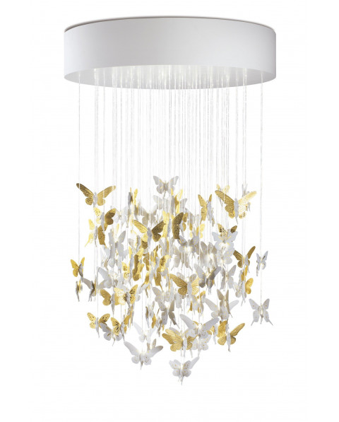 Niagara chandelier 1.10m gold (ce/uk) Porcelana Lladró 01017233 