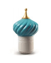 Turquoise spire candle 1001 lights Lladró Porcelaine 01040157  