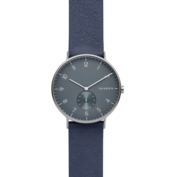 Aaren black and 2025 gray reversible leather watch