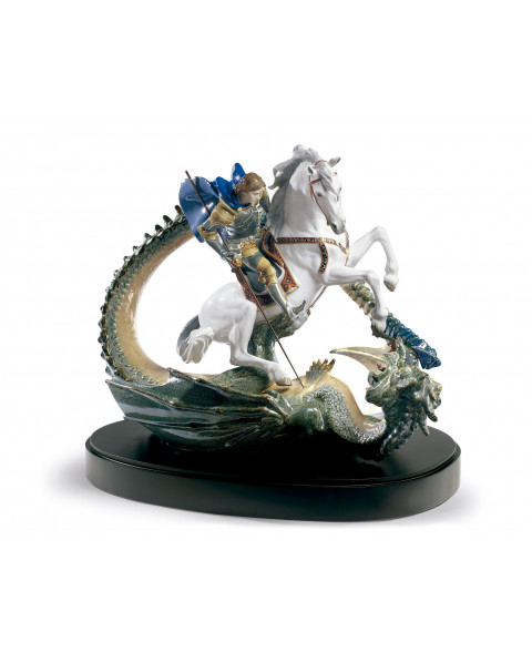 Saint George and the Dragon Lladró Porcelain 01001975