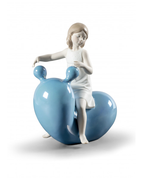 My seesaw balloon (blue) Lladró Porcelain 01009368