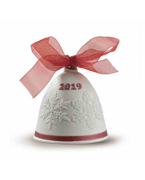 2019 Christmas bell (Re-Deco red) Lladró Porzellan 01018448 