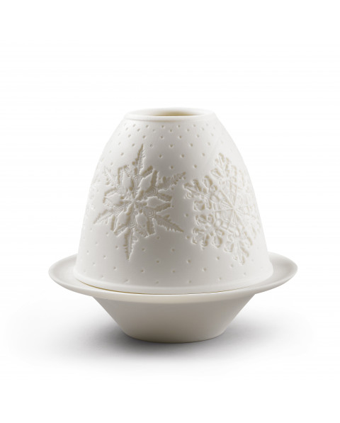 Lithophane votive light-Snowflakes Lladró Porcelain 01018449