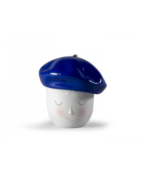 Lane beret box (blue-gold) Lladró Porzellan 01009386 