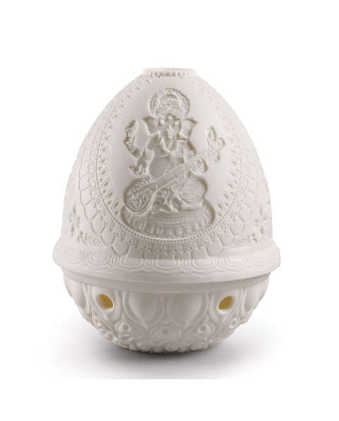 Lithophane votive light-Veena Ganesha Lladró Porcelain 01017390