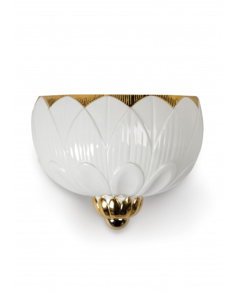 I&S-Wall light (white-gold) (CE/UK Lladró Porzellan 01023992 