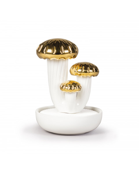 Boletus 3 (gold)-Gardens of Valencia Lladró Porcelain 01040198