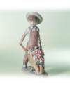 Lladro 01001283 BIMBO CON FIORI 010.01283