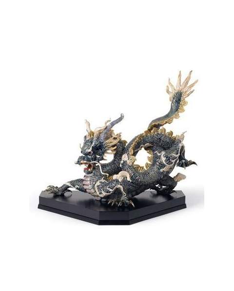 Lladro 01001934 Figurine GREAT DRAGON BLUE AND GOLDEN