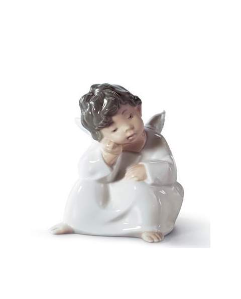 Lladro 01004539 ANGE QUI PENSE 01004539