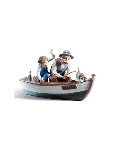 Lladro 01005215 FISCHER IM BOOT 010 05215