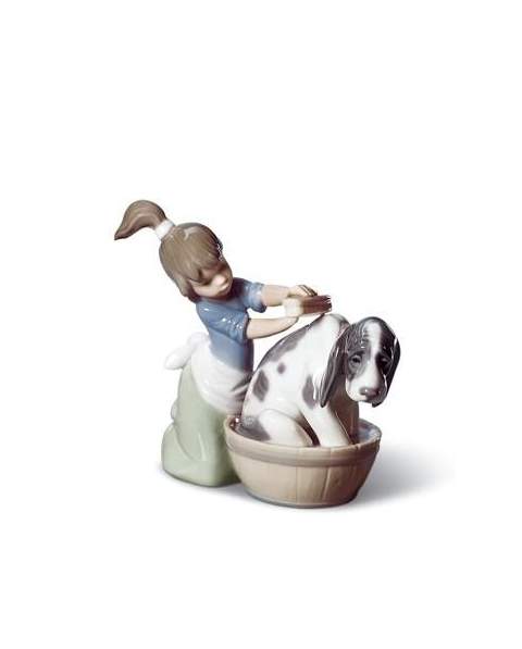 Lladro 01005455 LAVANDO AL PERRO 01005455