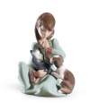 Lladro 01005640 FILLETTE AVEC CHAT ET CHIOT 01005640