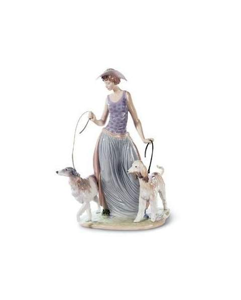 Lladro 01005802 DAMA CON PERROS 01005802