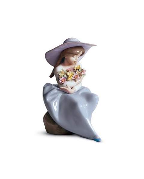 Lladro 01005862 BIMBA CON FIORI 010.05862