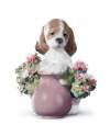 Lladro 01006574 CANE TRA I FIORI 010.06574