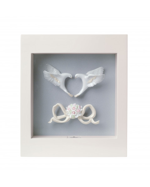 Lladro 01008428 Figurine ROMANTIC DOVES WALL ART