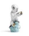 Lladro 01007238 CURIOSITA SCIMMIA IN ROCCIA TURCHESE 010.07238