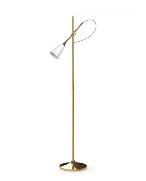 Jamz floor reading lamp (gold) (UK) Lladró Porcelaine 01024010 