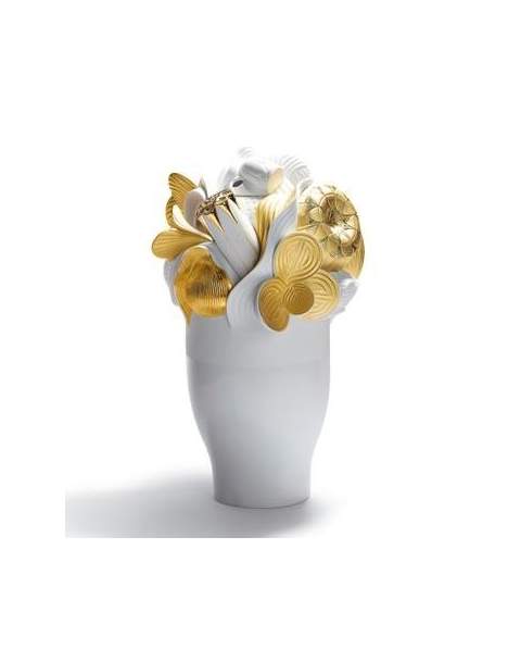 Lladro 01007903 Figurine NATUROFANTASTIC LARGEVASE GOLDEN