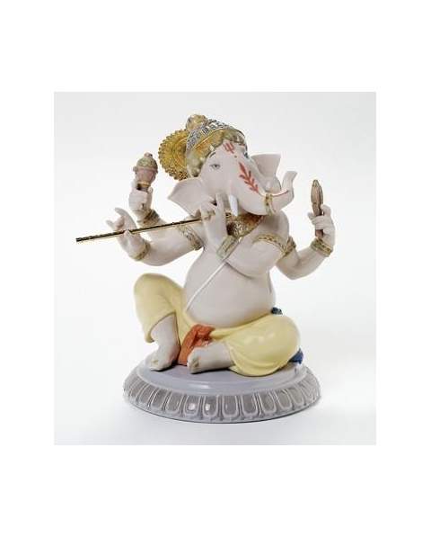 Lladro 01008303 BANSURI GANESHA 010.08303