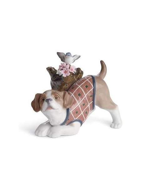 Lladro 01008381 SAISON FLEURIE CHIEN 01008381