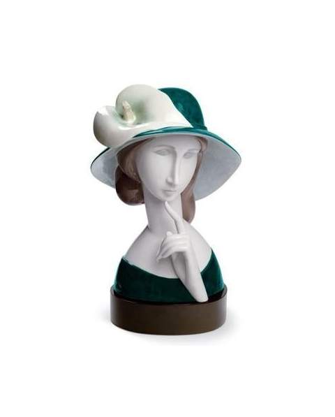 Lladro 01008386 DONNA CON CAPPELLO E CALLA 010.08386