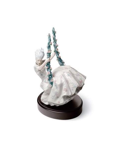 Lladro 01008424 DAMA ROCOCO EN COLUMPIO 01008424