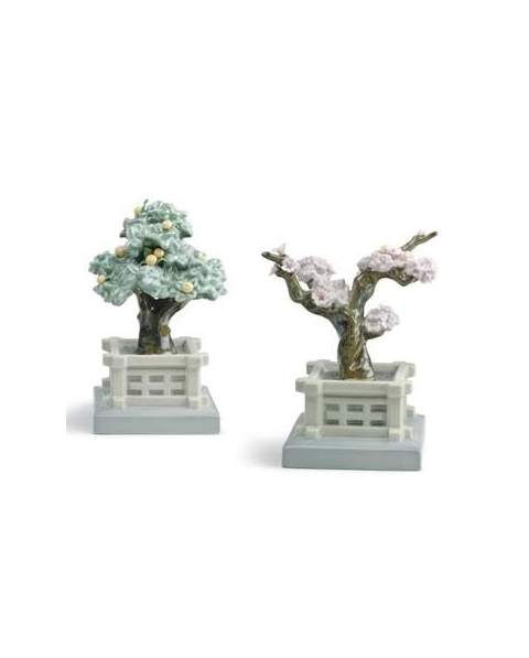 Lladro 01008455 Figurine JAPANESE TREE POTSMANDARIN AND CHERRY