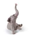 Lladro 01008491 BABY ELEPHANT WITH PINK FLOWER 010.08491