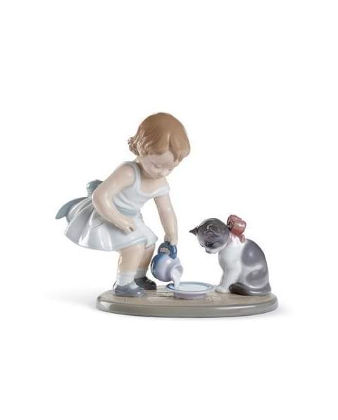 Lladro 01008498 Figurine KITTY'S BREAKFAST TIME