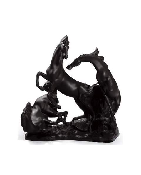 Lladro 01008618 GROUPE TROIS CHEVAUX NOIR 01008618