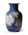 Lladro 01008649 Figurine POPPY FLOWERS TALL VASE BLUE