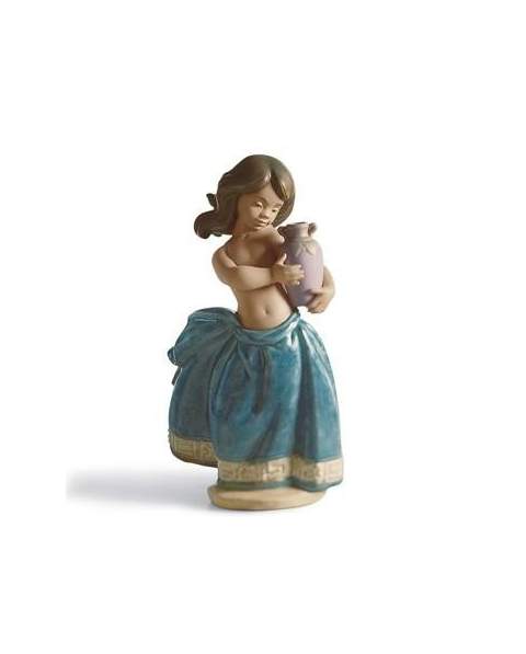 Lladro 01012331 Figurine LITTLE PEASANT GIRL BLUE