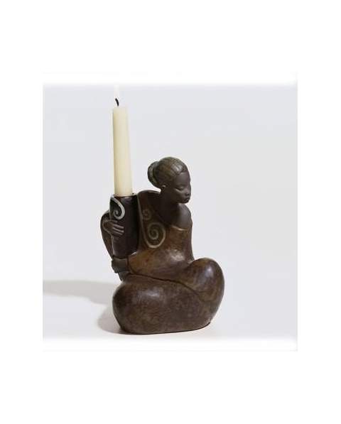 Lladro 01012500 AFRICANA Y JARRA PORTAVELAS LAFRICA 01012500