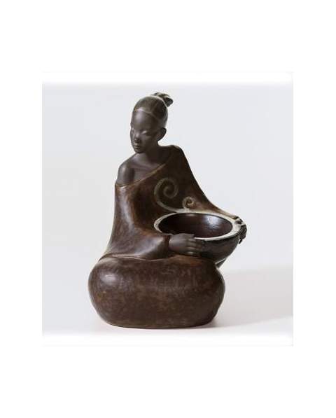 Lladro 01012501 WOMAN WITH BASKET PULSE OF AFRICA 010.12501