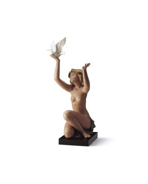 Lladro 01013559 FRAU MIT TAUBE 010 13559