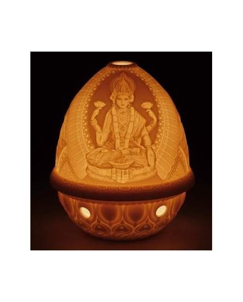 Lladro 01017339 Figurine LITHOPHANE VOTIVE LIGHT GODDESS LAKSHMI