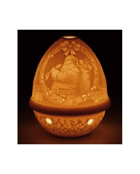 Lladro 01017340 Figurine LITHOPHANE VOTIVE LIGHT SANTA CLAUS