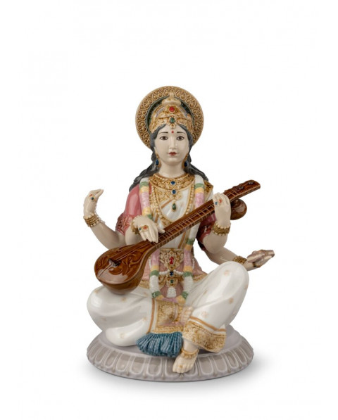 Goddess Saraswati Lladro Porcelain 01009486