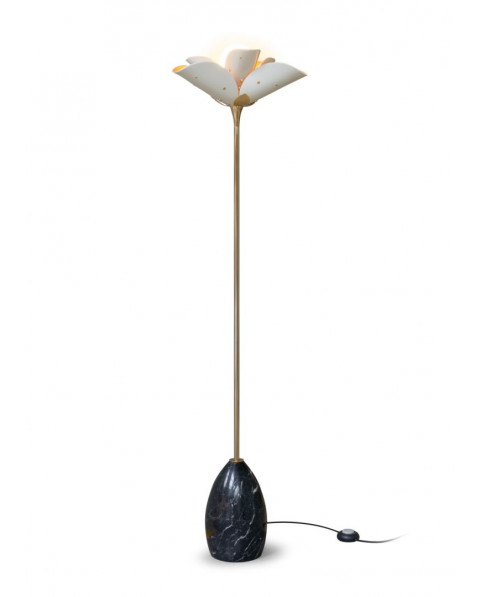 Blossom floor lamp (white-gold)(CE) Lladro Porcelain 01024128