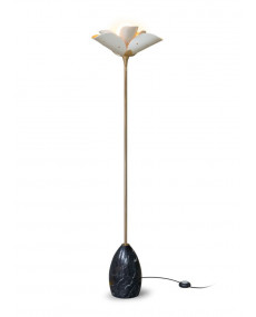 Blossom floor lamp (white-gold)(UK) Lladro Porzellan 01024129  