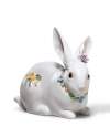 Lladro figures 01006098 - Attentive Bunny with Flowers
